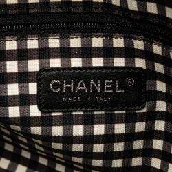Chanel Black White Canvas Gingham Bag