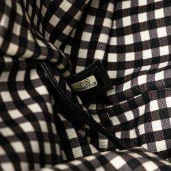 Chanel Black White Canvas Gingham Bag