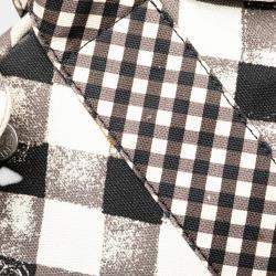 Chanel Black White Canvas Gingham Bag