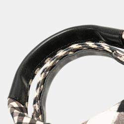 Chanel Black White Canvas Gingham Bag