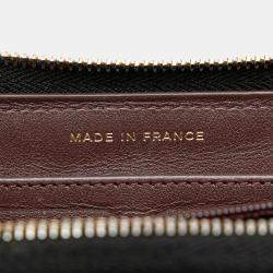 Chanel Black Quilted Caviar CC Zip Around Long Wallet