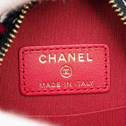 Chanel Multicolor Tweed 19 Round Clutch with Chain