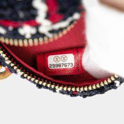Chanel Multicolor Tweed 19 Round Clutch with Chain