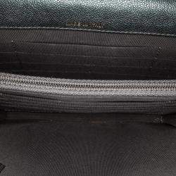 Chanel Black Caviar Leather Square Wallet on Chain