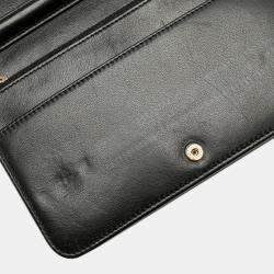 Chanel Black Lambskin Studded Wallet on Chain