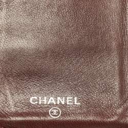 Pre Owned Chanel Black Quilted Leather L Yen Wallet