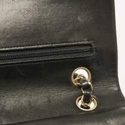 Pre Owned Chanel Black Quilted Leather Medium Classic Double Flap Bag
