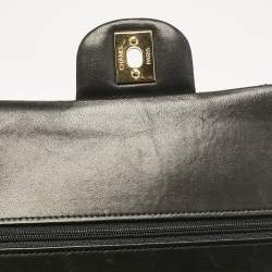 Pre Owned Chanel Black Quilted Leather Medium Classic Double Flap Bag