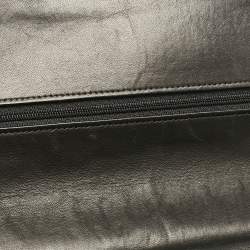 Pre Owned Chanel Black Quilted Leather Medium Classic Double Flap Bag