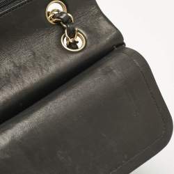 Pre Owned Chanel Black Quilted Leather Medium Classic Double Flap Bag