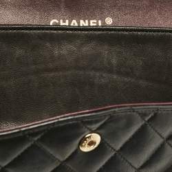 Pre Owned Chanel Black Quilted Leather Medium Classic Double Flap Bag