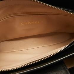 Pre Owned Chanel Black Quilted Leather Small Carry Chic Shopper Top Handle Bag