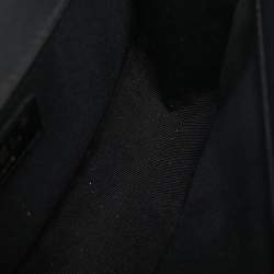 Pre Owned Chanel Black Textured Leather Small Boy Flap Bag