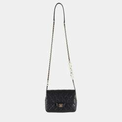 Chanel Black Quilted Lambskin Mini My Precious Pearls Flap Bag