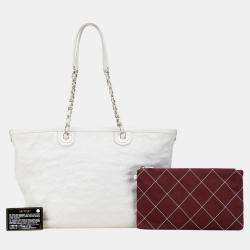Chanel Grey Small Quilted Caviar Daily Shopping Tote Bag