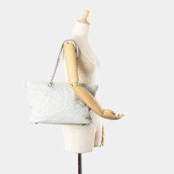 Chanel Grey Small Quilted Caviar Daily Shopping Tote Bag