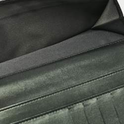 Chanel Navy Blue Leather Camellia Trifold Continental Wallet