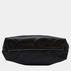 Chanel Black Shiny Calf Leather Mini 22 Shoulder Bag