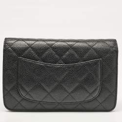 Chanel Black Quilted Caviar Leather WOC Bag