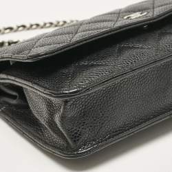 Chanel Black Quilted Caviar Leather WOC Bag