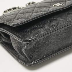 Chanel Black Quilted Caviar Leather WOC Bag