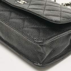 Chanel Black Quilted Caviar Leather WOC Bag