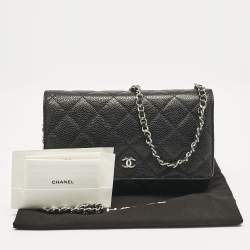 Chanel Black Quilted Caviar Leather WOC Bag
