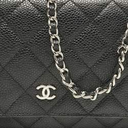 Chanel Black Quilted Caviar Leather WOC Bag