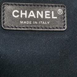Chanel White/Navy Blue Raffia Large Deauville Shopper Tote