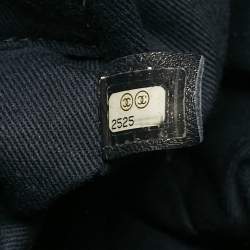 Chanel White/Navy Blue Raffia Large Deauville Shopper Tote