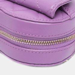 Chanel Purple Mini Lambskin CC in Love Heart Belt Bag
