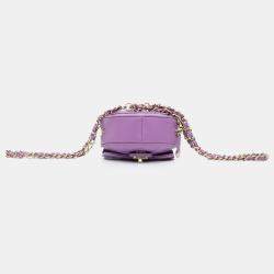 Chanel Purple Mini Lambskin CC in Love Heart Belt Bag