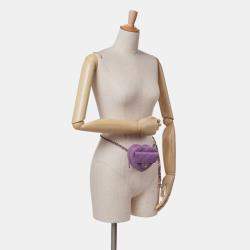 Chanel Purple Mini Lambskin CC in Love Heart Belt Bag