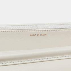 Chanel White Calfskin Enchained Flap Wallet on Chain