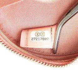 Chanel Pink Caviar Leather Striped CC Filigree Round Crossbody Bag