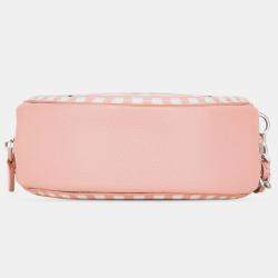 Chanel Pink Caviar Leather Striped CC Filigree Round Crossbody Bag