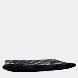 Chanel Black Patent Leather Medium Clutch Bag
