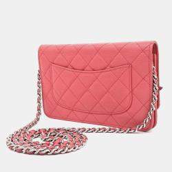 Chanel Pink Leather Woc Mini Crossbody Bag