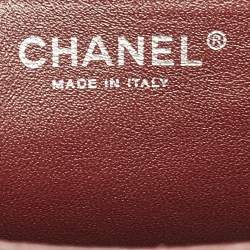 Pre Owned Chanel Burgundy Quilted Patent Leather Maxi Classic Single Flap Bag