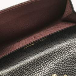 Pre Owned Chanel Black Caviar Leather CC Flap Card Case