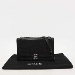 Chanel Black Quilted Leather Medium Korean Garden Flap Bag