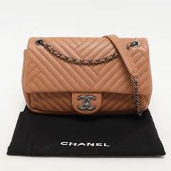 Chanel Beige Quilted Leather CC Crossing Flap Bag 