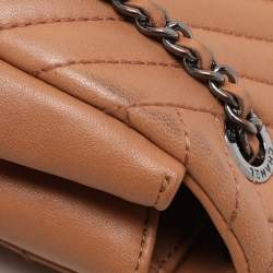 Chanel Beige Quilted Leather CC Crossing Flap Bag 