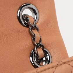 Chanel Beige Quilted Leather CC Crossing Flap Bag 