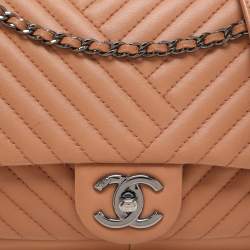 Chanel Beige Quilted Leather CC Crossing Flap Bag 