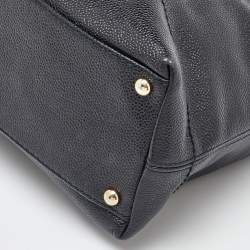 Pre Owned Chanel Black Leather Vintage CC Wood Chain Shoulder Bag