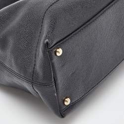 Pre Owned Chanel Black Leather Vintage CC Wood Chain Shoulder Bag