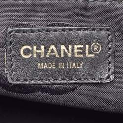Pre Owned Chanel Black Leather Vintage CC Wood Chain Shoulder Bag