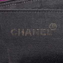 Pre Owned Chanel Pink Nylon Vintage CC Logo Shopper Tote