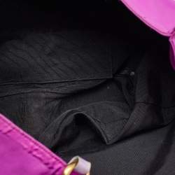 Pre Owned Chanel Pink Nylon Vintage CC Logo Shopper Tote